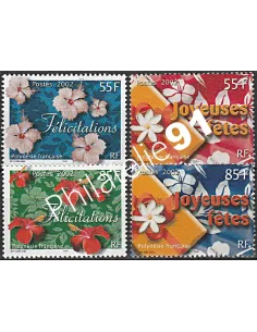 POLYNESIE n°  657 à 660 - collection timbres Dom-Tom