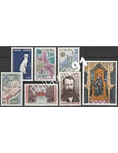 Année complète 1977 - collection timbres Andorre