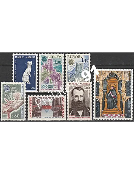 Année complète 1977 - collection timbres Andorre