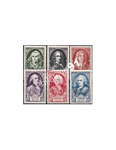n° 853  à 858 - Série Célébrités du XVIIIe siècle