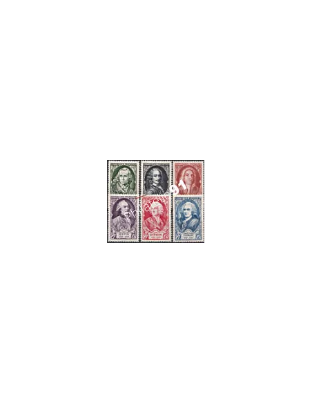 n° 853  à 858 - Série Célébrités du XVIIIe siècle