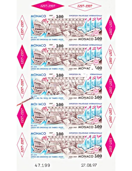 Timbres de MONACO - BF n° 78 - Expo Philatélique internationale à Monaco