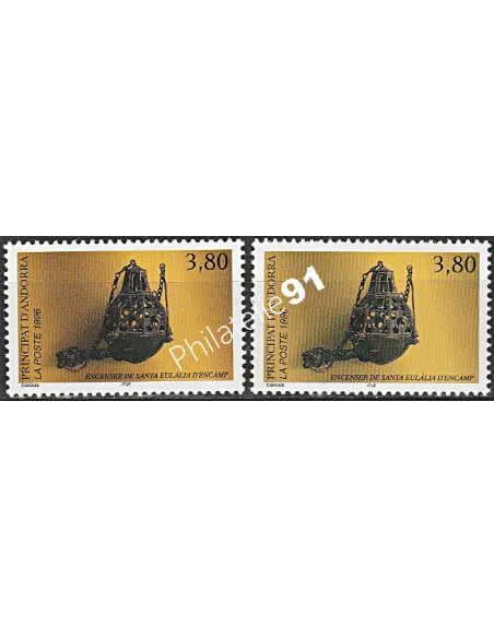 Variété sur Timbre n° 475 - Collection timbres Andorre 