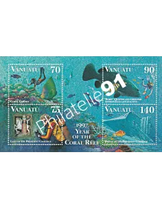Bloc de Timbres de Vanuatu n° n° 28 - Timbres des colonies Françaises