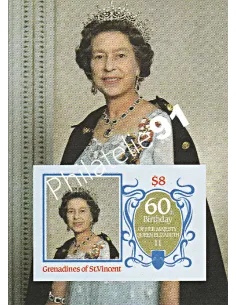 Saint-Vincent - BF Non Dentelé Elizabeth  - Collection timbre Amérique