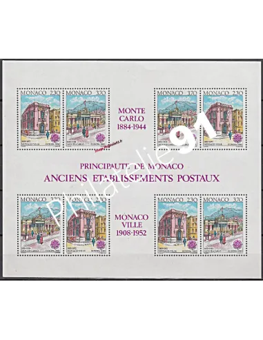 Timbres de MONACO - BF n° 49 - Europa 1990 - Bâtiments postaux d'hier