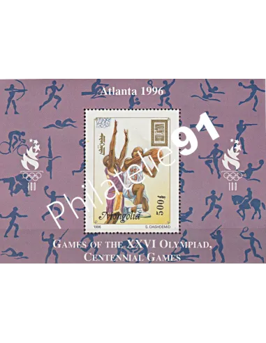 MONGOLIE - Bloc-Feuillet thématique J-O - Collection timbre Asie