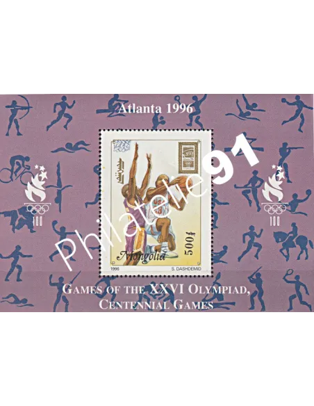 MONGOLIE - Bloc-Feuillet thématique J-O - Collection timbre Asie