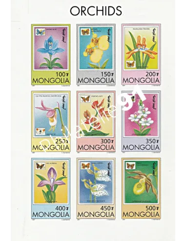 MONGOLIE - n° 2123 à 2131 en Feuille - Collection timbre Asie