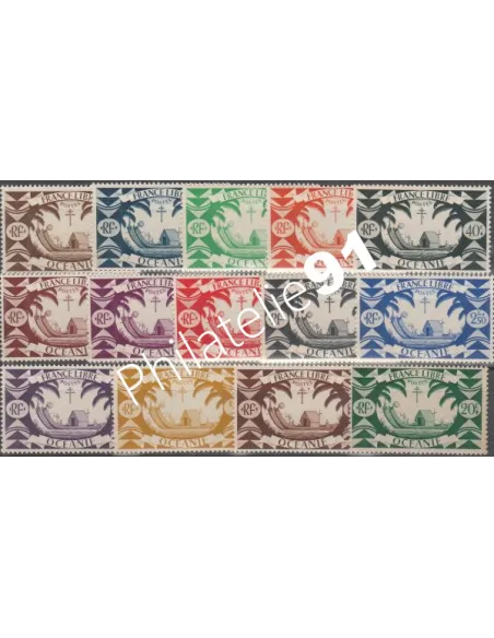 OCEANIE n°155 à 168, Série de Londres, timbres des colonies françaises