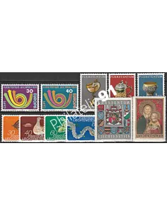 Liechtenstein, Année complète neuve 1973, Collection timbres Europe