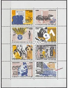 Timbres de MONACO - BF n° 70 - Organisation des Nations Unies