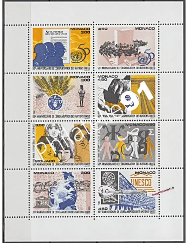 Timbres de MONACO - BF n° 70 - Organisation des Nations Unies