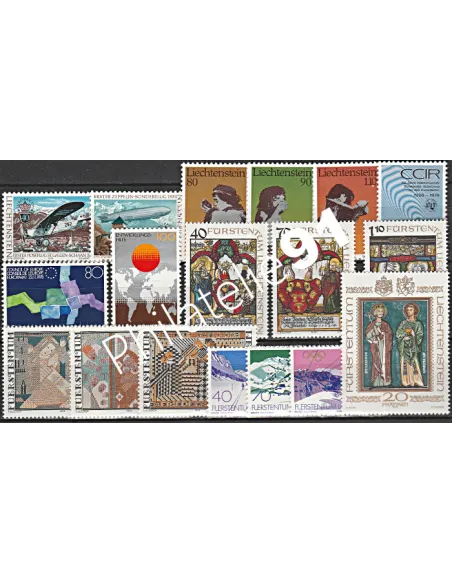 Liechtenstein, Année complète neuve 1979, Collection timbres Europe