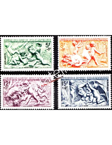Timbres de France n° 859 à 862 - Série des saisons