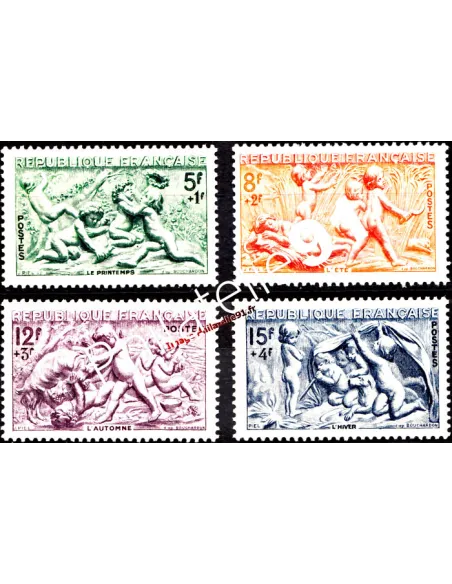Timbres de France n° 859 à 862 - Série des saisons
