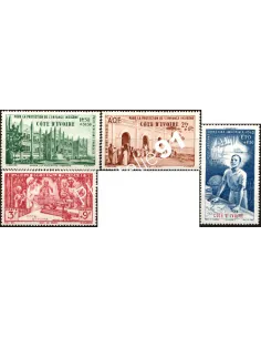 Timbres de COTE D'IVOIRE PA n° 6 à 9,Série P.E.I.Q.I., timbres colonies