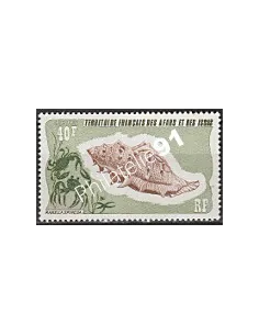 AFARS ET ISSAS, n° 394, coquillage, collection timbres colonies françaises