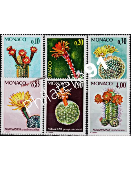 Timbres de MONACO n°997 à 1002,Plantes jardin exotique, timbres Monaco