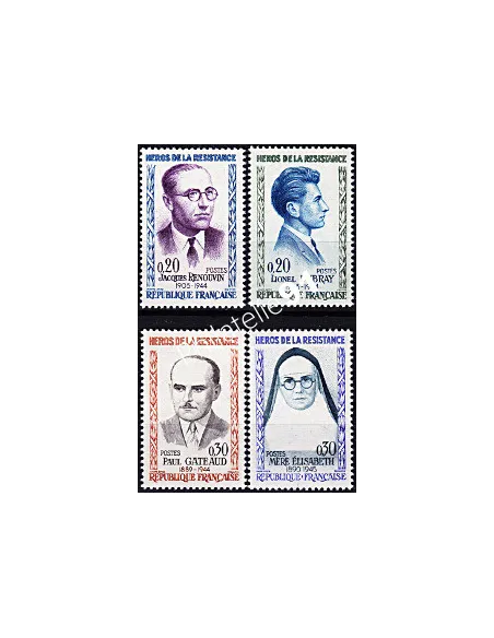 n° 1288 à 1291, Héros de la Résistance, collection timbres de France
