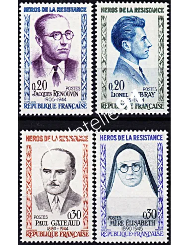 n° 1288 à 1291, Héros de la Résistance, collection timbres de France