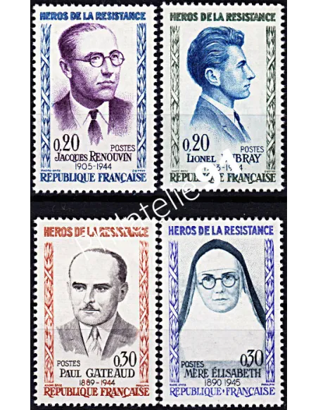 n° 1288 à 1291, Héros de la Résistance, collection timbres de France