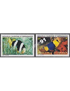 Nouvelle-Calédonie  PA n°  236 à 237, poissons, Timbres Dom Tom