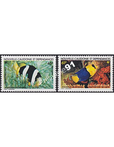 Nouvelle-Calédonie  PA n°  236 à 237, poissons, Timbres Dom Tom