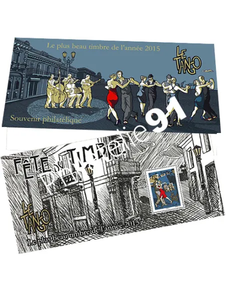 Bloc souvenir 129 Tango, Plus beau timbre de 2015,timbres France