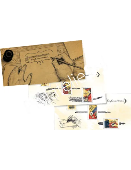 Bloc souvenir n° 130 Les plumes d'écritures, collection timbres France