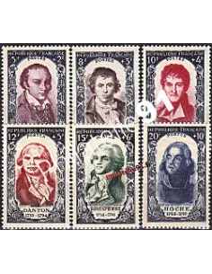 Timbres neuf**  n° 867 à 872 de France - Célébrités du XVIIIème siècle