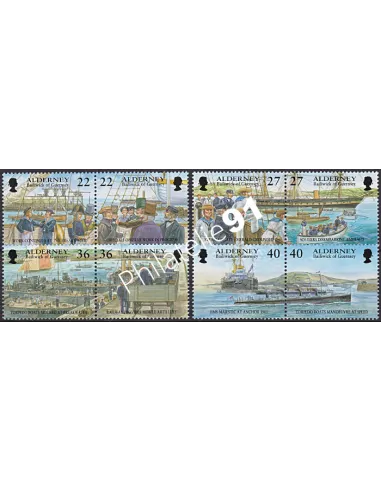 Alderney, n° 180 à 187, Collection Timbres Europe