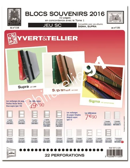 FRANCE BLOCS SOUVENIRS SC 2016, Matériel philatélique