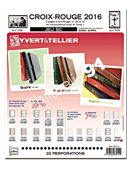 FRANCE CROIX-ROUGE SC 2015/2016, Matériel philatélique