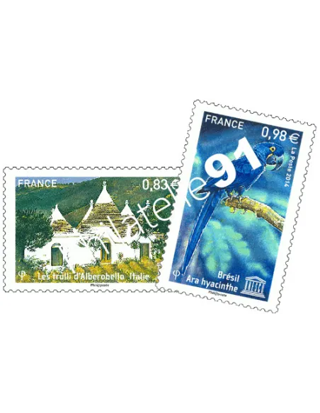 Timbre de service 161-162, Unesco 2014, collection timbres France