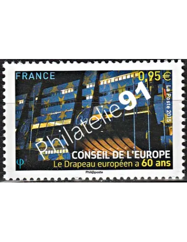 Timbres Service n° 163, Drapeau Européen, collection timbres France