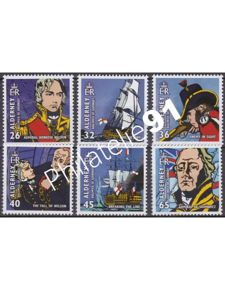 Alderney, n° 254 à 259, Collection Timbres Europe