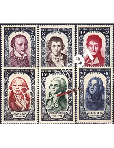 Timbres neuf**  n° 867 à 872 de France - Célébrités du XVIIIème siècle