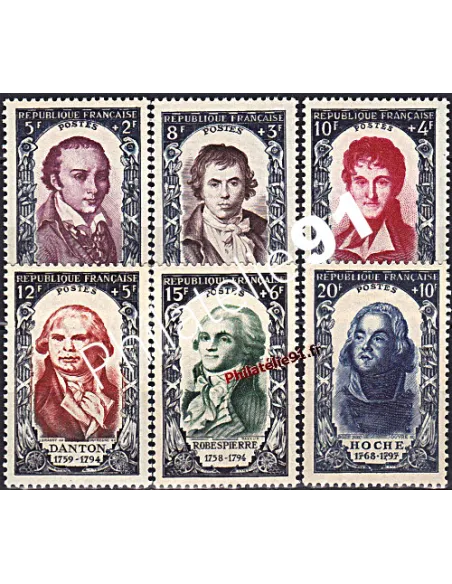Timbres neuf**  n° 867 à 872 de France - Célébrités du XVIIIème siècle