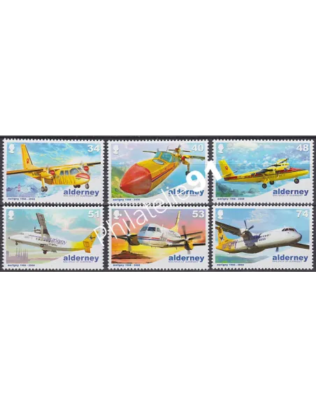Alderney, n° 340 à 345, Collection Timbres Europe