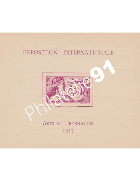 Wallis, Bloc-Feuillet  n° 1 - Collection timbres colonies