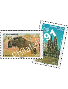 Timbres de Service 164-165, UNESCO 2015, collection timbres France
