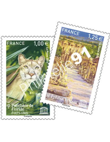 Timbres de service de l’Unesco 2016, collection timbres France