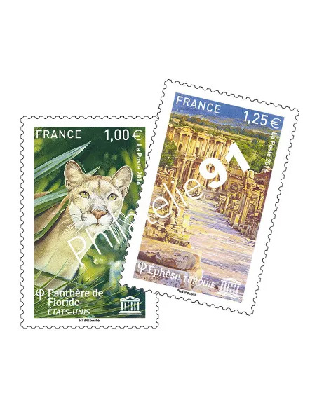 Timbres de service de l’Unesco 2016, collection timbres France