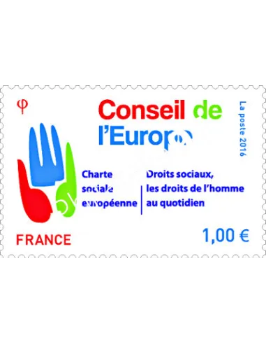 Timbre de service 168, Conseil de l'Europe, collection timbres France