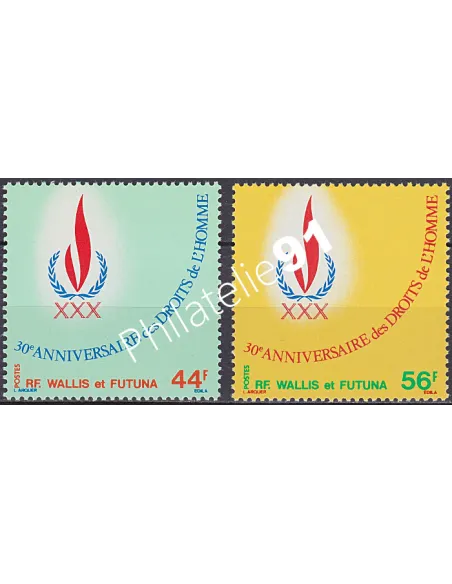 WALLIS ET FUTUNA,n° 224 à 225, collection timbres Dom-Tom