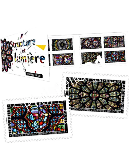 Carnet 1348, Structure et Lumière, collection timbres France