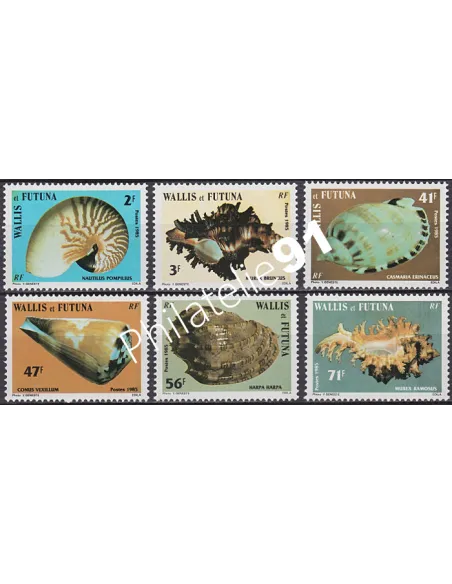 Timbres de WALLIS ET FUTUNA n° 323 à 328, collection timbres Dom-Tom
