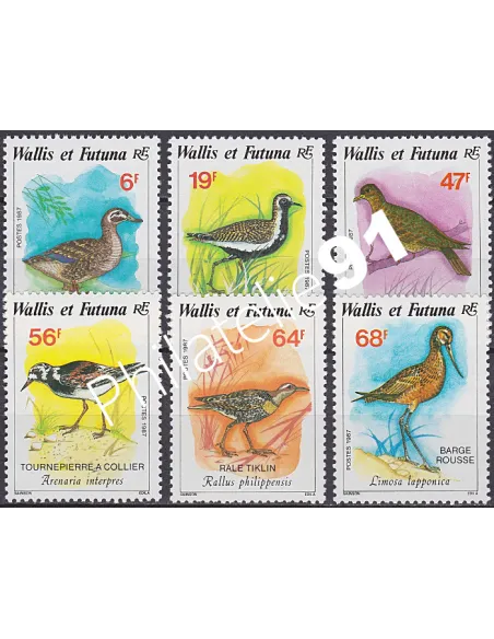 WALLIS ET FUTUNA,n° 369 à 374, collection timbres Dom-Tom