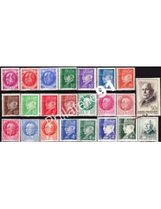 timbres de France n° 505 à 525 - Effigies du Maréchal Pétain